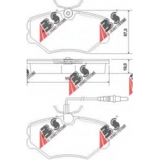 37003 ABS Комплект тормозных колодок, дисковый тормоз