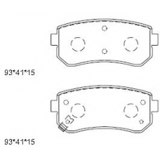 KD9745D ASIMCO Комплект тормозных колодок, дисковый тормоз