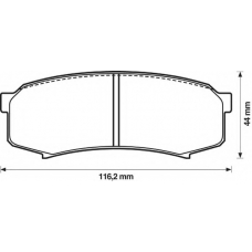 572245B BENDIX Комплект тормозных колодок, дисковый тормоз
