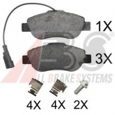 37594 OE ABS Комплект тормозных колодок, дисковый тормоз