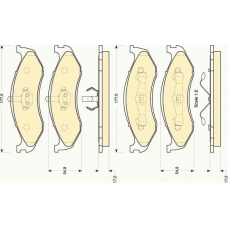 6111535 GIRLING Комплект тормозных колодок, дисковый тормоз