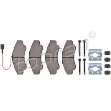 722 512 TOPRAN Комплект тормозных колодок, дисковый тормоз