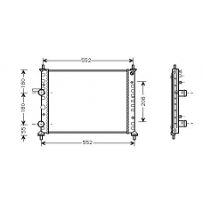 FT2201 AVA Радиатор, охлаждение двигателя