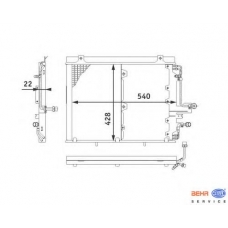8FC 351 301-511 HELLA Конденсатор, кондиционер