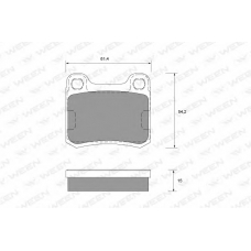 151-1219 WEEN Комплект тормозных колодок, дисковый тормоз