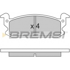 BP2280 BREMSI Комплект тормозных колодок, дисковый тормоз