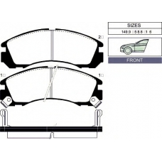 1023 F Goodwill Комплект тормозных колодок, дисковый тормоз