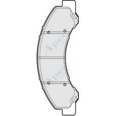 PAD1889 APEC Комплект тормозных колодок, дисковый тормоз