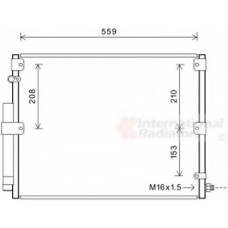 53005617 VAN WEZEL Конденсатор, кондиционер