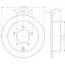 MDC2234 MINTEX Тормозной диск