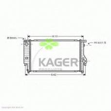 31-0101 KAGER Радиатор, охлаждение двигателя