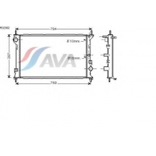 FD2382 AVA Радиатор, охлаждение двигателя