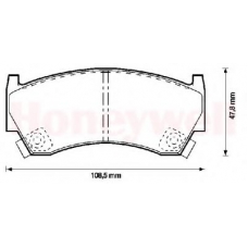 572396B BENDIX Комплект тормозных колодок, дисковый тормоз