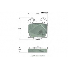 GDB3233 TRW Комплект тормозных колодок, дисковый тормоз