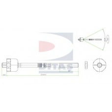 A2-5411 DITAS Осевой шарнир, рулевая тяга