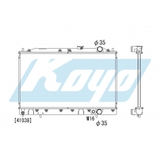 PA030182 KOYO P-tank corrugate-fin ass'y