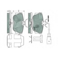 GDB1369 TRW Комплект тормозных колодок, дисковый тормоз