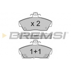 BP2484 BREMSI Комплект тормозных колодок, дисковый тормоз