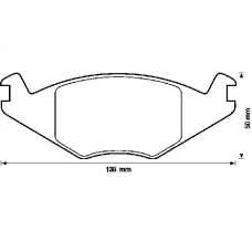 571315B BENDIX Комплект тормозных колодок, дисковый тормоз