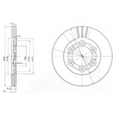 BG2416 DELPHI Тормозной диск