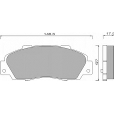 488181 ROULUNDS Комплект тормозных колодок, дисковый тормоз