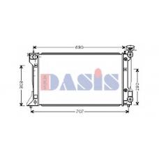 210093N AKS DASIS Радиатор, охлаждение двигателя