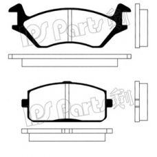 IBD-1202 IPS Parts Комплект тормозных колодок, дисковый тормоз