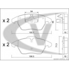 V22-0091 VEMO/VAICO Комплект тормозных колодок, дисковый тормоз