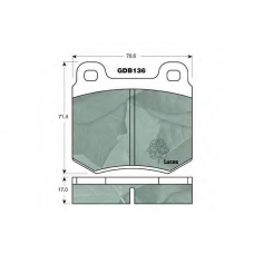 GDB136 TRW Комплект тормозных колодок, дисковый тормоз