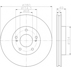 MDC1947 MINTEX Тормозной диск