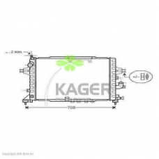 31-1736 KAGER Радиатор, охлаждение двигателя