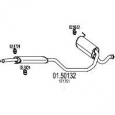 01.50132 MTS Средний глушитель выхлопных газов