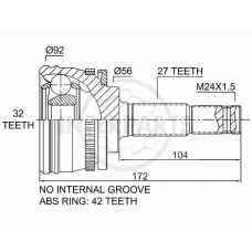 OJ-0144 InterParts Шарнирный комплект, приводной вал