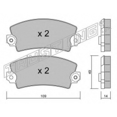 005.1 TRUSTING Комплект тормозных колодок, дисковый тормоз