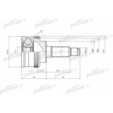 PCV3987 PATRON Шарнирный комплект, приводной вал