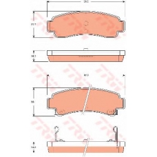GDB7517 TRW Комплект тормозных колодок, дисковый тормоз