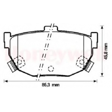 572127B BENDIX Комплект тормозных колодок, дисковый тормоз