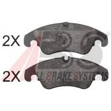 37728 ABS Комплект тормозных колодок, дисковый тормоз