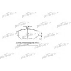 PBP1312 PATRON Комплект тормозных колодок, дисковый тормоз