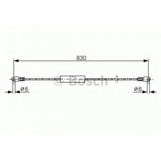 1 987 477 347 BOSCH Трос, стояночная тормозная система