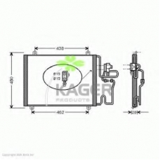 94-6257 KAGER Конденсатор, кондиционер