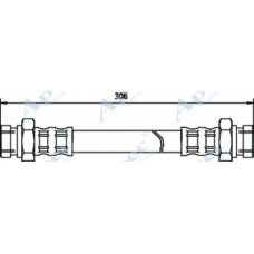 HOS3069 APEC Тормозной шланг