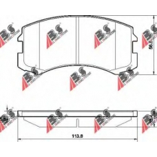 37491 OE ABS Комплект тормозных колодок, дисковый тормоз