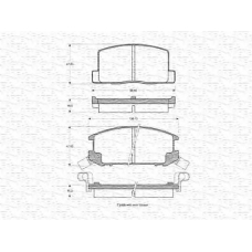 363702160825 MAGNETI MARELLI Комплект тормозных колодок, дисковый тормоз