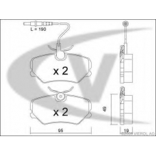 V42-4105 VEMO/VAICO Комплект тормозных колодок, дисковый тормоз