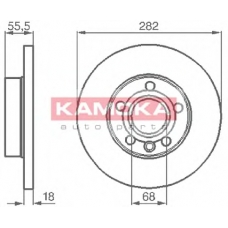 1032022 KAMOKA Тормозной диск