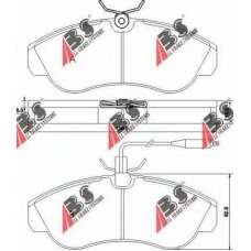 36884 ABS Комплект тормозных колодок, дисковый тормоз