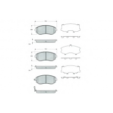 PF1536 PROCODIS FRANCE Комплект тормозных колодок, дисковый тормоз