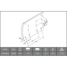 K19488.9-F3532 FERODO Комплект тормозных башмаков, барабанные тормоза