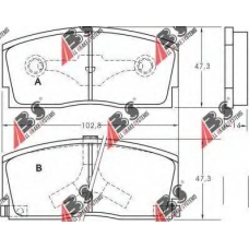 36658 ABS Комплект тормозных колодок, дисковый тормоз